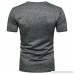 AMOFINY Men's Tops Summer Casual Solid Round Neck Pullover T-Shirt Top Blouse Gray B07P98X414